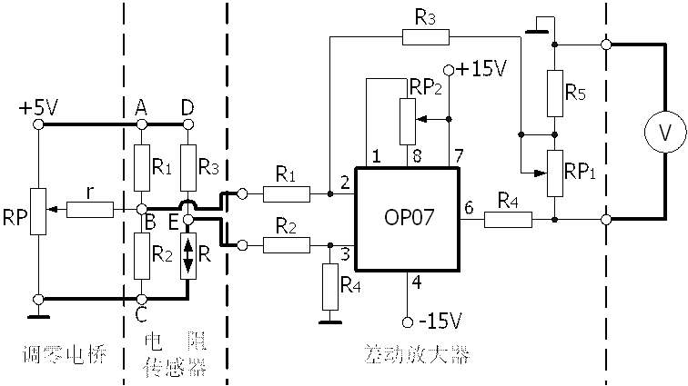 電阻式傳感器的單臂電橋性能實(shí)驗(yàn)(圖2)